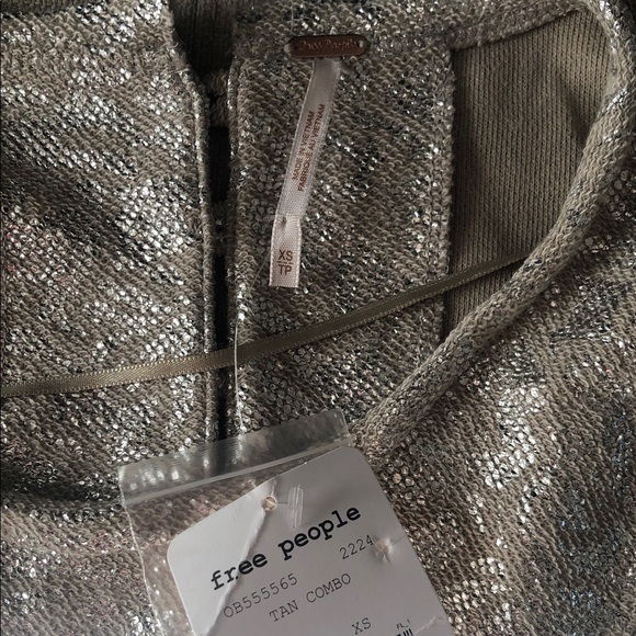 Free People Tan Combo Blouse - Picture 7 of 9